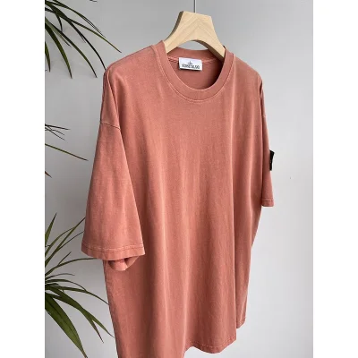 Футболка Stone Island Without Inscriptions But With Patch "Peach" фото № 5