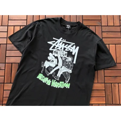 Футболка Stussy Colorful Inscription Positive Vibration "Black" фото № 3 Футболка Stussy Colorful Inscription Positive Vibration "Black" фото № 3