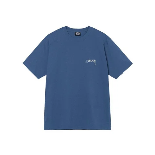 Футболка Stussy Inscriptions On The Back "Blue"