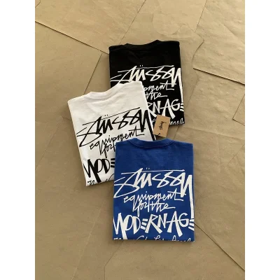 Футболка Stussy Inscriptions On The Back "Blue" фото № 7