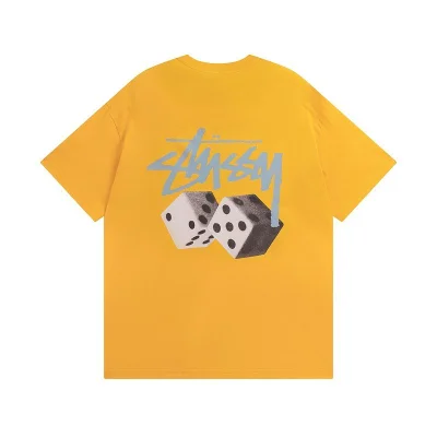Футболка Stussy With Logo And Image Of Cubes "Yellow" фото № 2