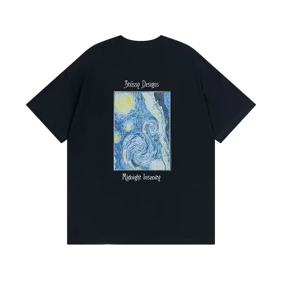 Футболка Stussy Van Gogh Painting "Black" фото № 2