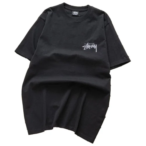 Футболка Stussy With Sculpture Print On The Back "Black"