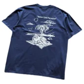 Футболка Stussy Palm Tree With Billiard Ball "Blue"