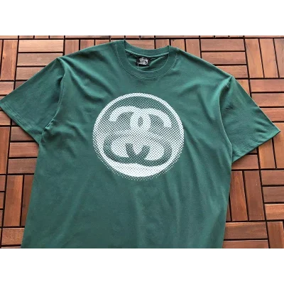 Футболка Stussy Letters Inside Circle Print Front "Green" фото № 2 Футболка Stussy Letters Inside Circle Print Front "Green" фото № 2