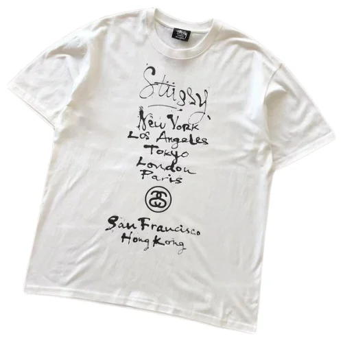 Футболка Stussy Cities List "White"