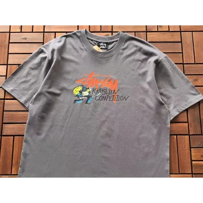 Футболка Stussy Man With Hockey Stick "Gray" фото № 2 Футболка Stussy Man With Hockey Stick "Gray" фото № 2