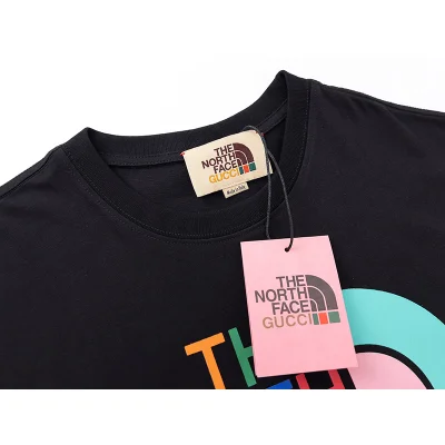 Футболка The North Face X Gucci Multicolored Logos "Black" фото № 3