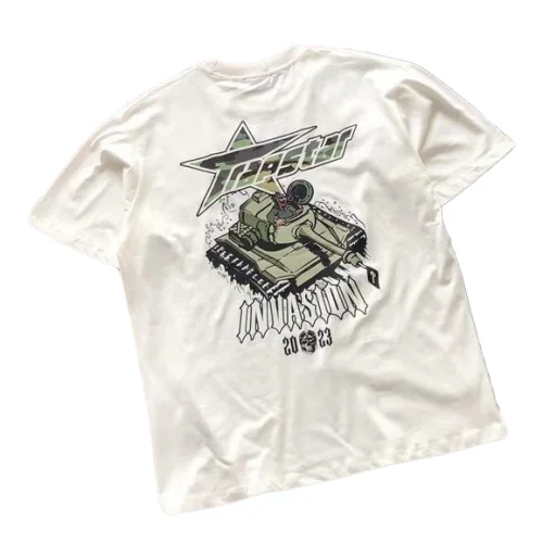 Футболка Trapstar Logo Inscription And Tank Print "White"