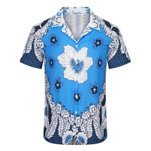 Рубашка Valentino Big Flowers "Blue"