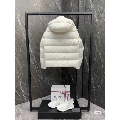 Пуховик Moncler Vezere Hooded Flanelle "White" фото № 6