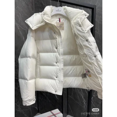 Пуховик Moncler Vezere Hooded Flanelle "White" фото № 5