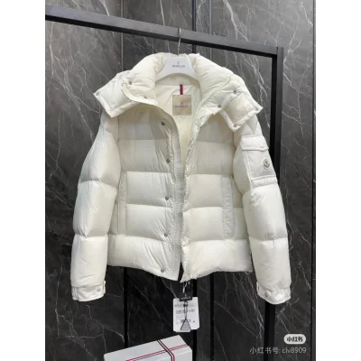 Пуховик Moncler Vezere Hooded Flanelle "White" фото № 4