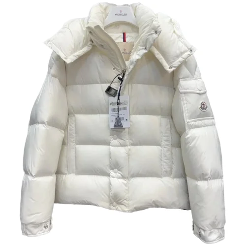 Пуховик Moncler Vezere Hooded Flanelle "White"