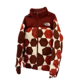 Пуховик The North Face Hexagon "Red/White"