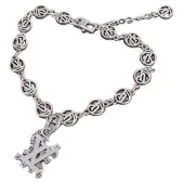 Браслет Louis Vuitton Repeating Logo In Circle "Silver"