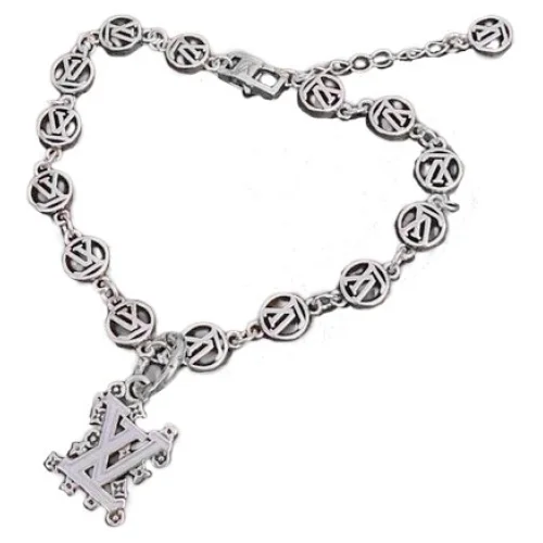 Браслет Louis Vuitton Repeating Logo In Circle "Silver"