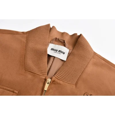 Куртка-бомбер Miu Miu Delicate Color "Brown" фото № 4