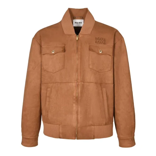 Куртка-бомбер Miu Miu Delicate Color "Brown"