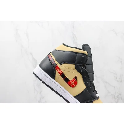 Air Jordan 1 Mid Shoes Tartan Swoosh Tan "Beige" фото № 4 Air Jordan 1 Mid Shoes Tartan Swoosh Tan "Beige" фото № 4