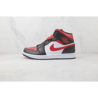 Air Jordan 1 Mid "Bred Toe White/Black/Red" фото № 2