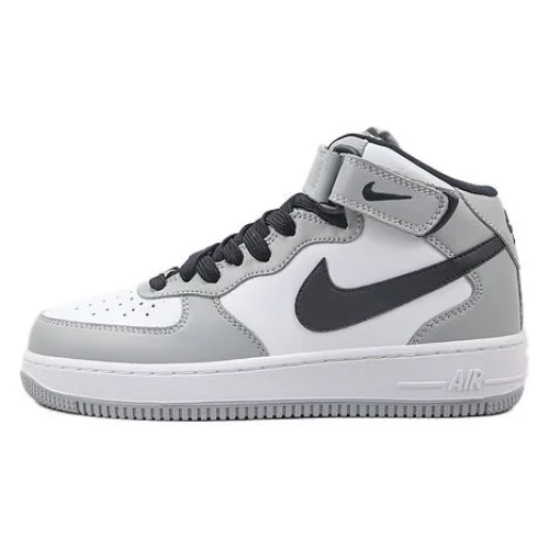Nike Air Force 1 Mid "White/Grey/Black Swoosh"