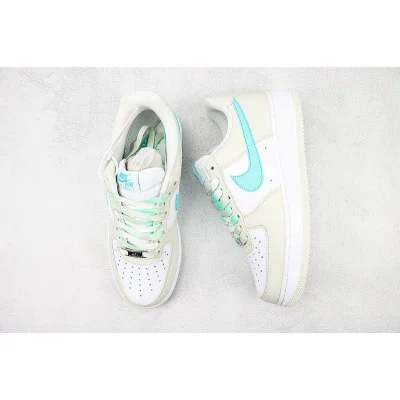 Nike Air Force 1 Low "Mocha Green/White/Blue" фото № 6