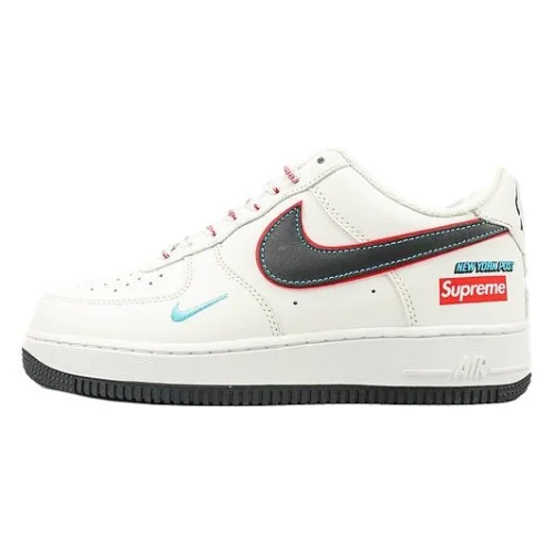 Supeme x Nike Air Force 1 Low "Rice White/Black/Red/Blue"