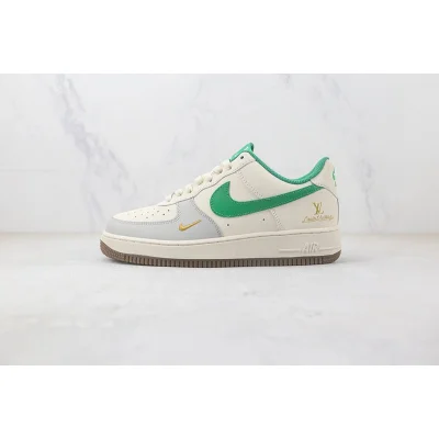 Louis Vuitton x Nike Air Force 1 Low "Cream White/Green/Gold" фото № 2