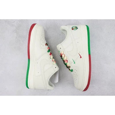 Nike Air Force 1 Low "Cream White/Green/Red" фото № 6
