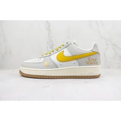 Louis Vuitton x Nike Air Force 1 Low "Grey/Yellow/Beige/Gold" фото № 2