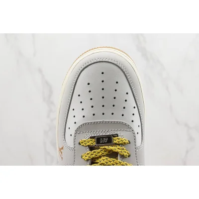Louis Vuitton x Nike Air Force 1 Low "Grey/Yellow/Beige/Gold" фото № 4
