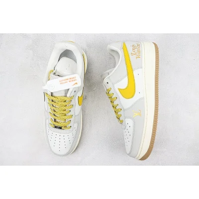 Louis Vuitton x Nike Air Force 1 Low "Grey/Yellow/Beige/Gold" фото № 7