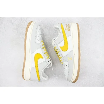 Louis Vuitton x Nike Air Force 1 Low "Grey/Yellow/Beige/Gold" фото № 6