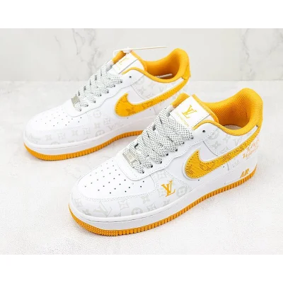 Louis Vuitton x Nike Air Force 1 Low "Yellow/White/Sliver" фото № 5