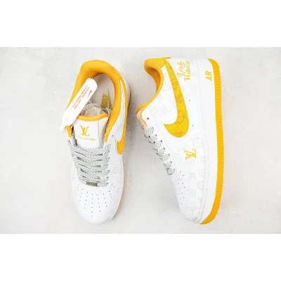 Louis Vuitton x Nike Air Force 1 Low "Yellow/White/Sliver" фото № 6
