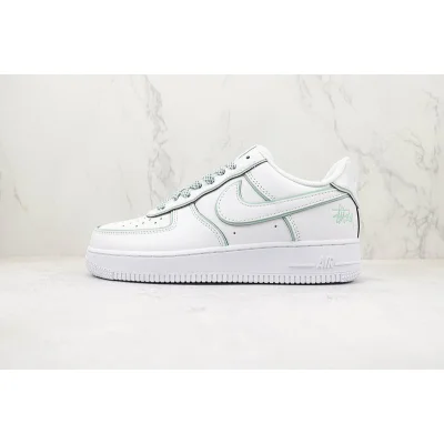 Stussy x Nike Air Force 1 Low "White/Light Blue" фото № 2