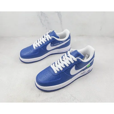 Louis Vuitton x Nike Air Force 1 Low "Blue/White/Monogram" фото № 5