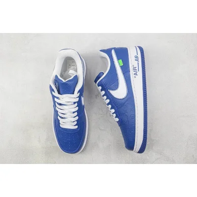 Louis Vuitton x Nike Air Force 1 Low "Blue/White/Monogram" фото № 7