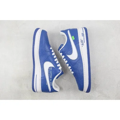 Louis Vuitton x Nike Air Force 1 Low "Blue/White/Monogram" фото № 6