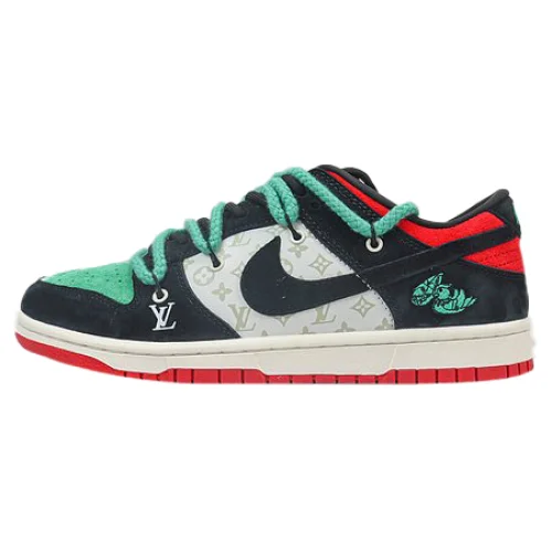 Louis Vuitton x Nike Dunk Low "Black/Red/Tuquoise/Monogram"