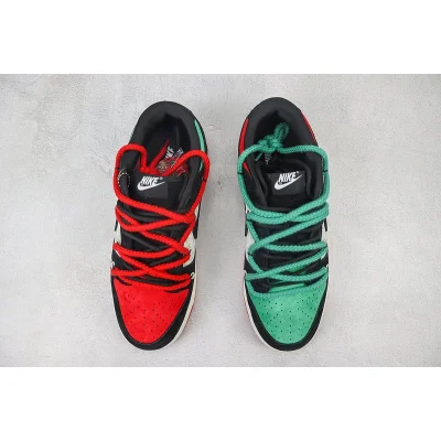 Louis Vuitton x Nike Dunk Low "Black/Red/Tuquoise/Monogram" фото № 7