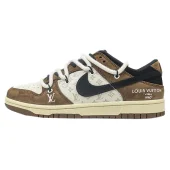 Louis Vuitton x Nike Dunk Low "Mocha Brown/Crumpet Crepe/Monogram"