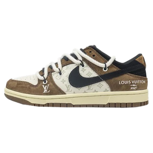 Louis Vuitton x Nike Dunk Low "Mocha Brown/Crumpet Crepe/Monogram"