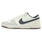 Louis Vuitton x Nike Dunk Low "Simplified White/Crow Black/Grey"