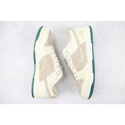 Louis Vuitton x Nike Dunk Low "Ivory/Green/Beige" фото № 6