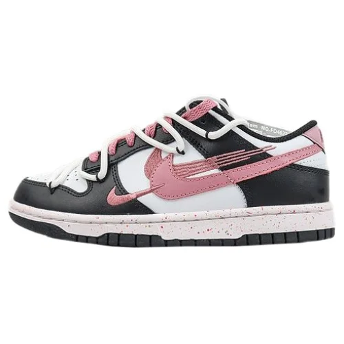Nike Dunk Low "Black/Pink/Multiple Swooshes"