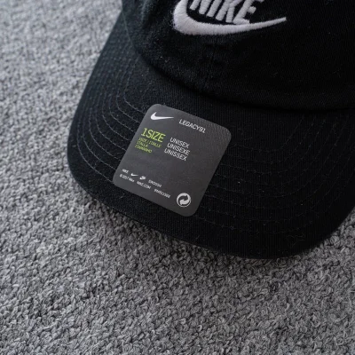 Кепка Nike With Text Logo "Black/White" фото № 2