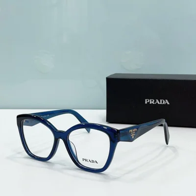 Оправа для очков Prada Rounded Square Form And Logo On Temples "Light Blue" фото № 2