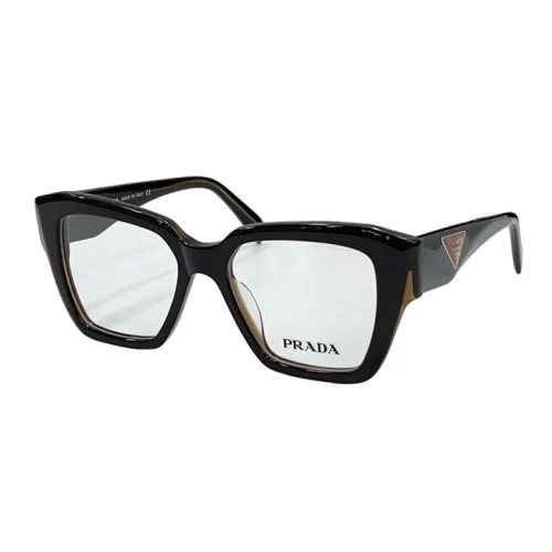 Оправа для очков Prada Square Frame With Logo Inside Triangle "Brown"